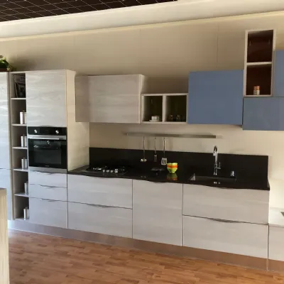 Cucina Arrex moderna lineare altri colori in laminato materico Cedro 