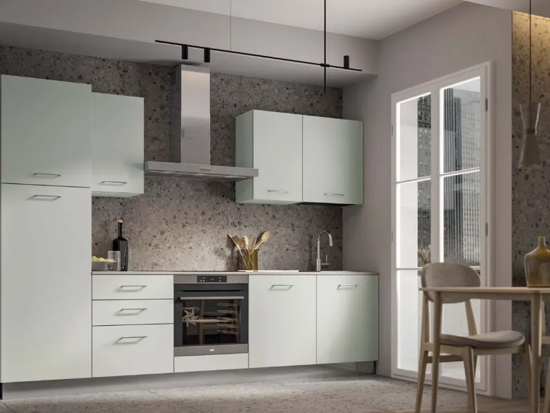 Cucina a PREZZI OUTLET in laminato opaco Arrex -20%