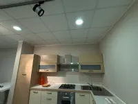 Cucina ad angolo in laminato materico rovere chiaro Papavero  a prezzo ribassato