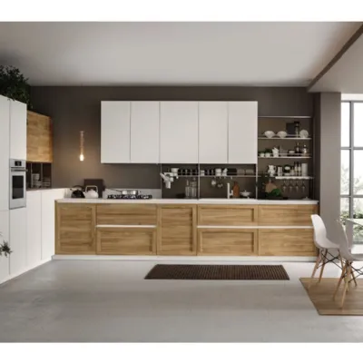 Cucina ad angolo in laminato materico a prezzo scontato 30%