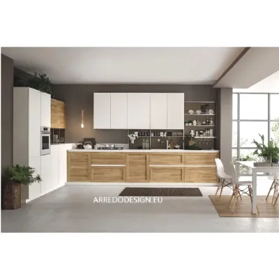 Cucina ad angolo in laminato materico a prezzo scontato 30%