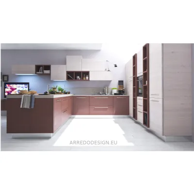 Cucina moderna lineare Zenzero Arrex a prezzo scontato