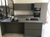 Cucina Arrital cucine moderna con penisola grigio in laminato opaco Ak06