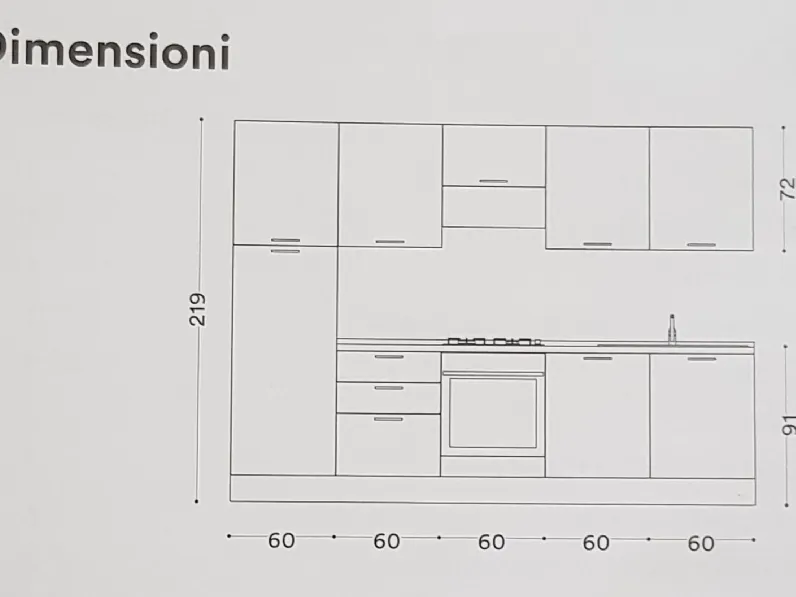 Cucina Artec moderna lineare ciliegio in laminato materico Paragon