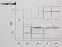 Cucina Artec moderna lineare grigio in laccato opaco Lungomare colombini