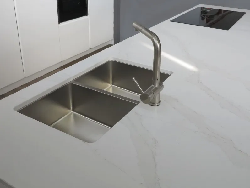 Cucina Artigianale ad isola U810 cristal SCONTATA