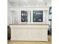 Cucina bianca country lineare Bancone bar legno massello  Artigianale in offerta