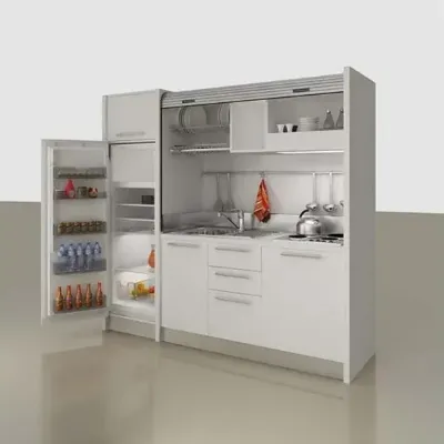 CUCINA Artigianale Cucina monoblocco a scomparsa 221,4 PREZZO OUTLET