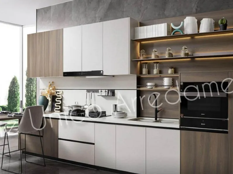 CUCINA Artigianale lineare Cognac SCONTATA