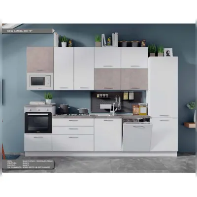 Cucina lineare in laminato materico a prezzo scontato 42%