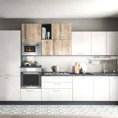Cucina Artigianale moderna lineare altri colori in laminato materico Modello mart 360