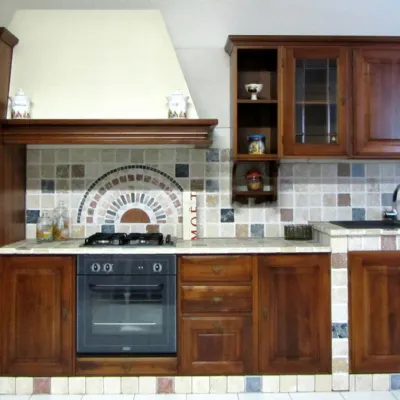 Cucina noce classica lineare Tradizionale Artigianale scontata