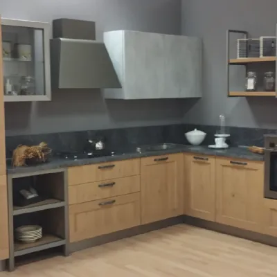 Cucina ad angolo in legno a prezzo ribassato 50%