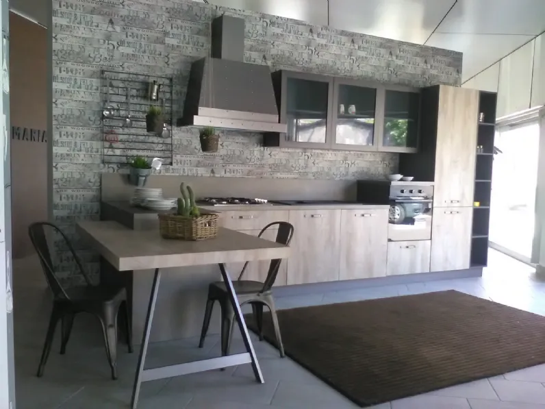 CUCINA Astra cucine con penisola Industrial SCONTATA