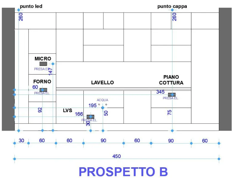 Cucina Astra design lineare bianca in laccato opaco Sp22