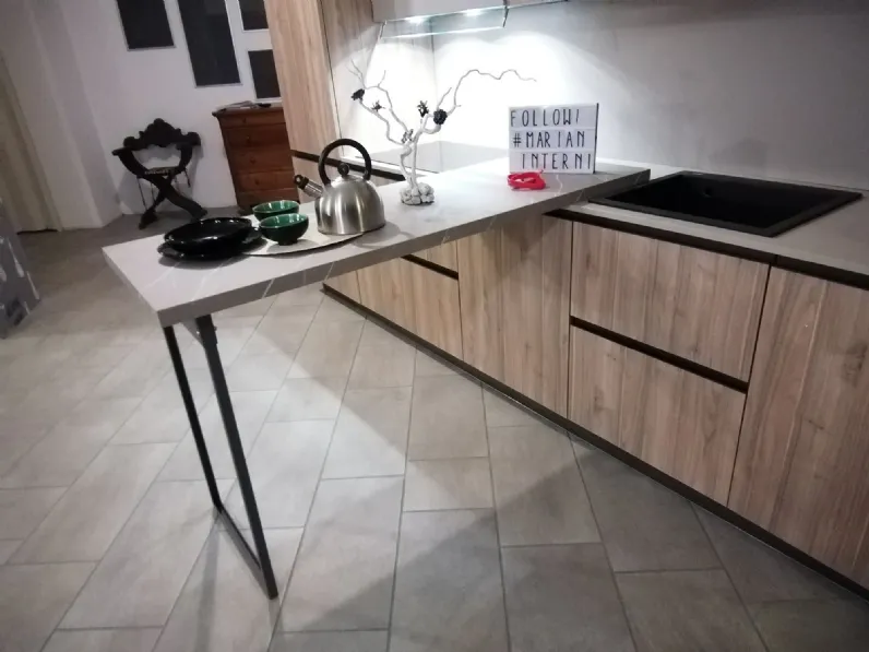 Cucina Noce brera moderna noce Astra lineare scontata 55%