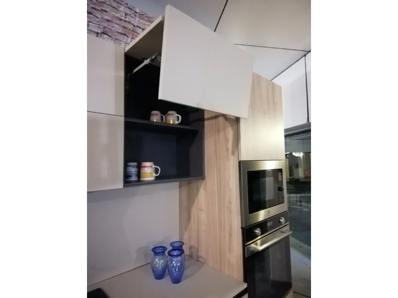 Cucina Noce brera moderna noce Astra lineare scontata 55%