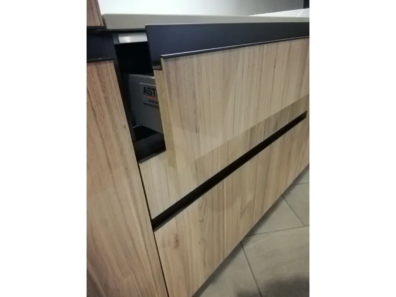 Cucina Noce brera moderna noce Astra lineare scontata 55%