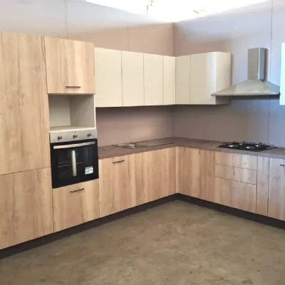 Cucina Aurora moderna rovere chiaro Ar-due ad angolo scontata 55%