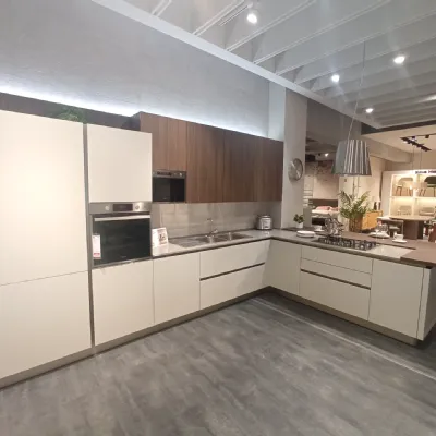 Cucina Veneta cucine moderna ad angolo tortora in laccata opaco Av220 cucina oyster 