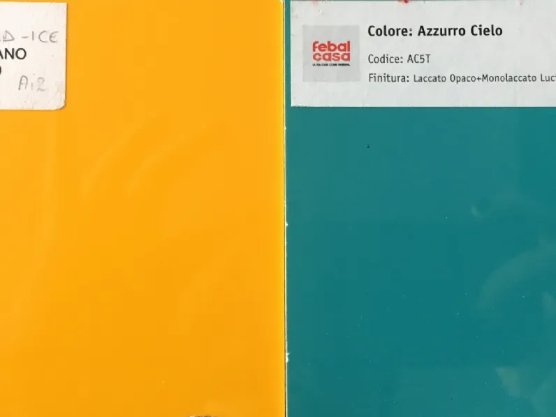 Cucina azzurra moderna lineare Alicante Febal in Offerta Outlet