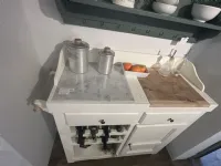 Cucina Banco lavoro  country bianca Dialma brown lineare scontata 50%