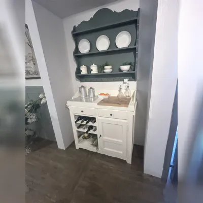 Cucina country lineare Banco lavoro  Dialma brown a prezzo scontato