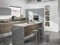 Cucina Beverly moderna grigio ad isola Febal scontata 47%