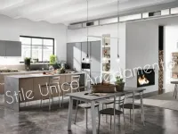 Cucina Beverly moderna grigio ad isola Febal scontata 47%