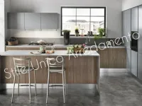 Cucina Beverly moderna grigio ad isola Febal scontata 47%