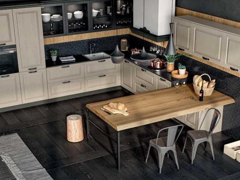 Cucina a prezzo ribassato ad angolo classica Asolo Collezione esclusiva