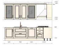 Cucina bianca classica ad angolo Madeleine Scavolini in Offerta Outlet