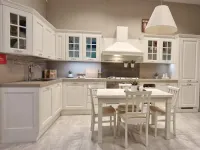 Cucina Scavolini classica ad angolo bianca in legno Baltimora