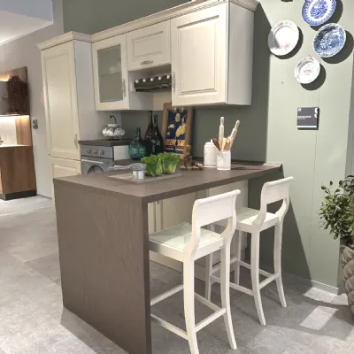 Cucina con penisola in legno a prezzo ribassato 51%