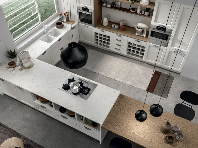 Cucina a PREZZI OUTLET in legno Arredo3 -35%
