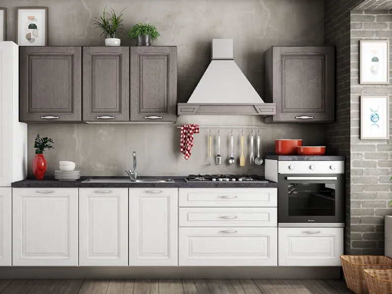 CUCINA lineare Kuadra cucine Italia 4 SCONTATA 32%