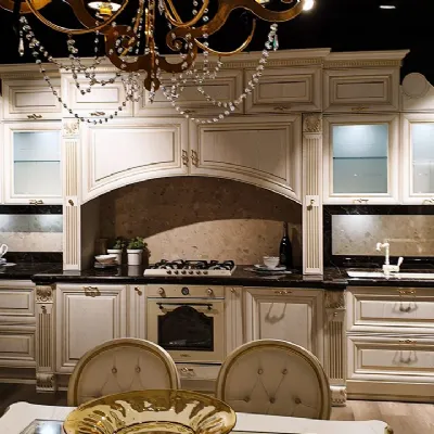 Cucina bianca classica lineare Pantheon Lube cucine a soli 20800