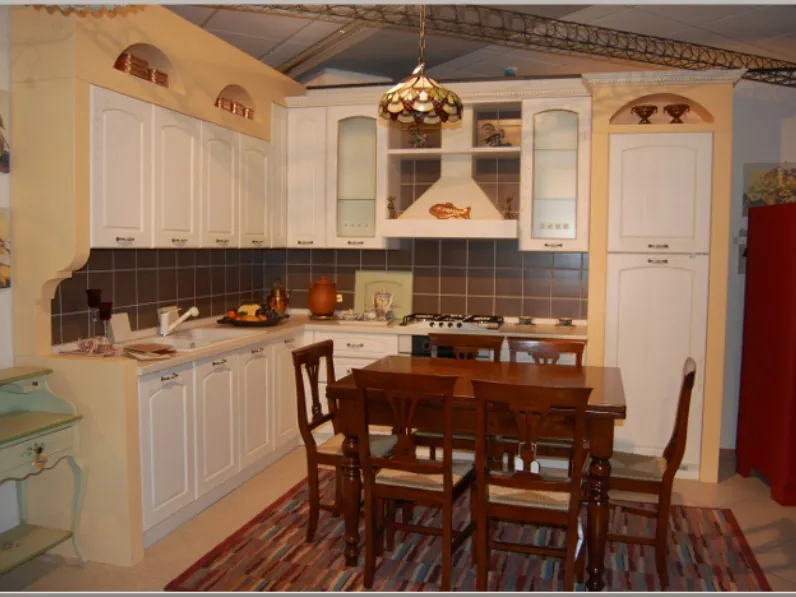 Cucina bianca country ad angolo Provenza Maior cucine