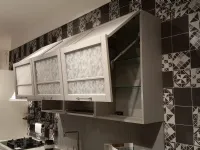 Cucina con isola in legno bianca Contempo a prezzo scontato