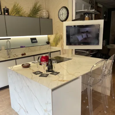 Cucina ad isola design bianca Arredo3 Agin a soli 14831