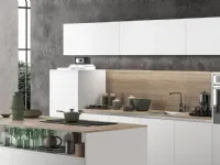 Cucina design bianca Arredo3 ad isola Cloe a soli 15005