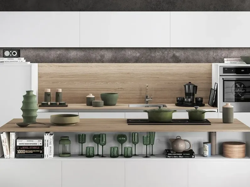 Cucina a prezzo scontato con isola design Cloe Arredo3