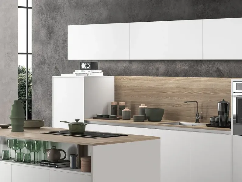 Cucina a prezzo scontato con isola design Cloe Arredo3