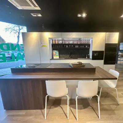 Cucina ad isola design bianca Prima cucine Domino a soli 15630