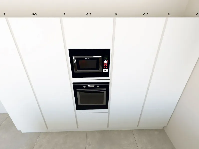Cucina bianca design ad isola Kali Arredo3 in Offerta Outlet