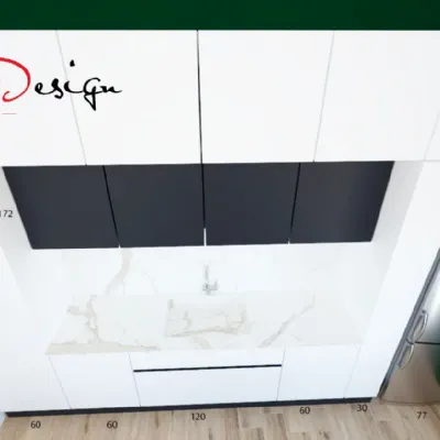 Cucina bianca design ad isola Kali Arredo3 in offerta