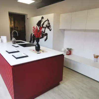 Cucina con isola design bianca Arrex Cavallo a soli 8800 Euro