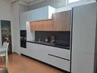 Cucina bianca design lineare Domino Prima cucine in Offerta Outlet