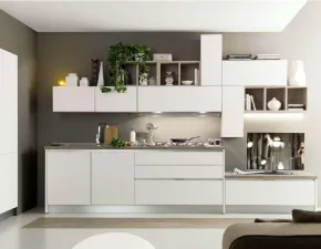 Cucina bianca design lineare Erica Artigianale