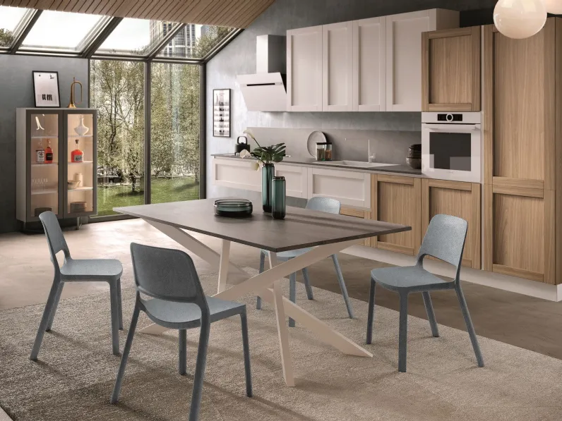 Cucina Essebi design lineare bianca in nobilitato Jazz